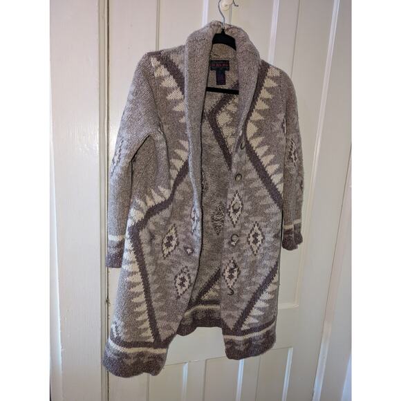 Vintage Handknit Ralph Lauren Wool Silk Blend Duster - Picture 2 of 5